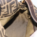 FENDI Zucca Canvas Mamma Baguette Shoulder Bag Brown Black Auth 194939V-18