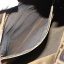 FENDI Zucca Canvas Mamma Baguette Shoulder Bag Brown Black Auth 194939V-20
