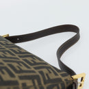 FENDI Zucca Canvas Mamma Baguette Shoulder Bag Brown Black Auth 194939V-8