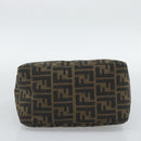 FENDI Zucca Canvas Mamma Baguette Shoulder Bag Brown Black Auth 194939V-9