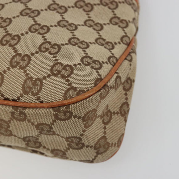 GUCCI GG Canvas Hand Bag Silver Beige 121023 Auth 194941V