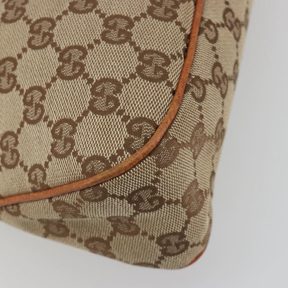 GUCCI GG Canvas Hand Bag Silver Beige 121023 Auth 194941V