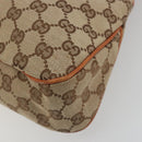 GUCCI GG Canvas Hand Bag Silver Beige 121023 Auth 194941V-12