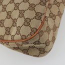 GUCCI GG Canvas Hand Bag Silver Beige 121023 Auth 194941V-13
