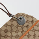 GUCCI GG Canvas Hand Bag Silver Beige 121023 Auth 194941V-14