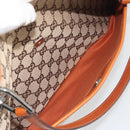 GUCCI GG Canvas Hand Bag Silver Beige 121023 Auth 194941V-21