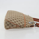 GUCCI GG Canvas Hand Bag Silver Beige 121023 Auth 194941V-4