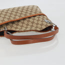 GUCCI GG Canvas Hand Bag Silver Beige 121023 Auth 194941V-7