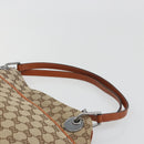 GUCCI GG Canvas Hand Bag Silver Beige 121023 Auth 194941V-8