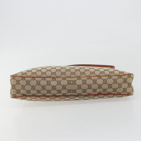 GUCCI GG Canvas Hand Bag Silver Beige 121023 Auth 194941V