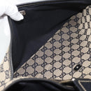 GUCCI GG Canvas Sherry Line Tote Bag Navy Silver 145758 Auth 194942A-20