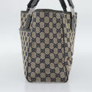 GUCCI GG Canvas Sherry Line Tote Bag Navy Silver 145758 Auth 194942A-4