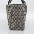 GUCCI GG Canvas Sherry Line Tote Bag Navy Silver 145758 Auth 194942A-5