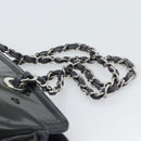 CHANEL Lip Stick Chain Tote Bag Patent Leather Black Silver CC Auth 194954-8