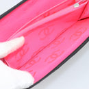CHANEL Matelasse Cambon Line Long Wallet Leather Black Silver CC Auth 194957-21