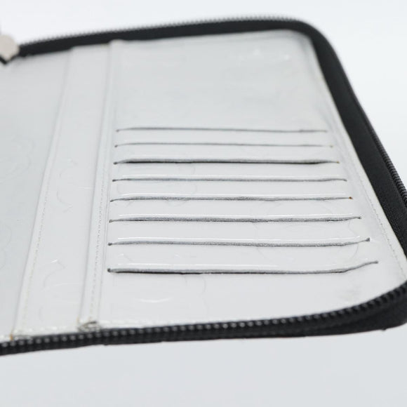 CHANEL Matelasse Cambon Line Long Wallet Leather Black Silver CC Auth 194958M