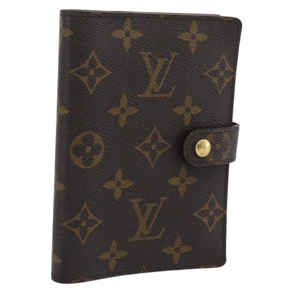 LOUIS VUITTON Monogram Agenda PM Day Planner Cover R20005 LV Auth 194959