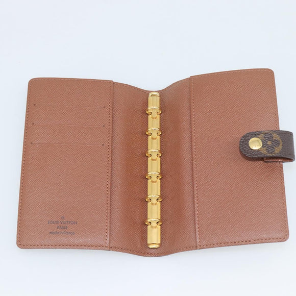 LOUIS VUITTON Monogram Agenda PM Day Planner Cover R20005 LV Auth 194959