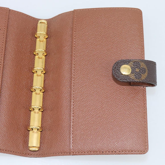 LOUIS VUITTON Monogram Agenda PM Day Planner Cover R20005 LV Auth 194959