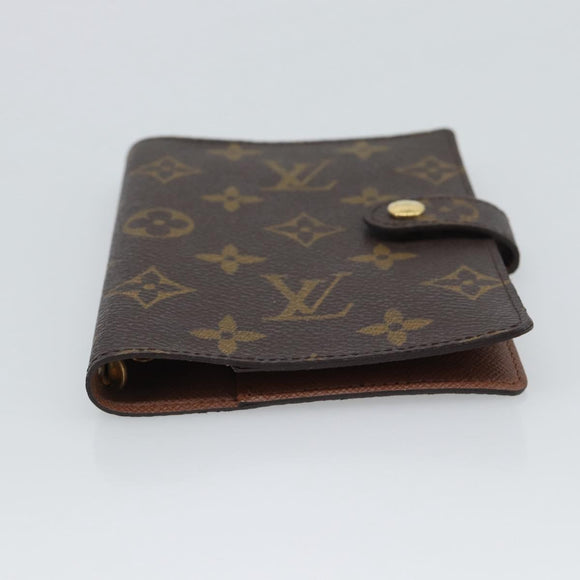 LOUIS VUITTON Monogram Agenda PM Day Planner Cover R20005 LV Auth 194959