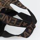 FENDI Zucca Canvas Hand Bag Black Brown Auth 194961A-7