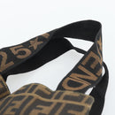 FENDI Zucca Canvas Hand Bag Black Brown Auth 194961A-8