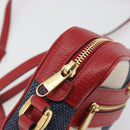GUCCI Ofidia Shoulder Bag Canvas Red Gold 517350 Auth 194980A-15