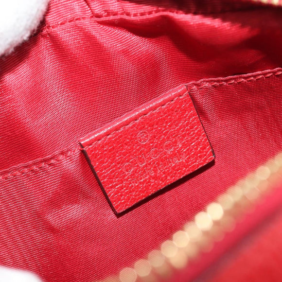 GUCCI Ofidia Shoulder Bag Canvas Red Gold 517350 Auth 194980A