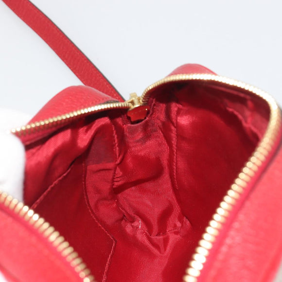 GUCCI Ofidia Shoulder Bag Canvas Red Gold 517350 Auth 194980A