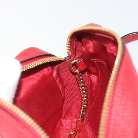 GUCCI Ofidia Shoulder Bag Canvas Red Gold 517350 Auth 194980A