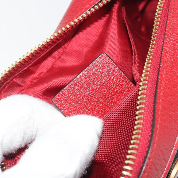 GUCCI Ofidia Shoulder Bag Canvas Red Gold 517350 Auth 194980A