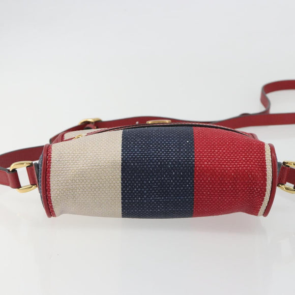 GUCCI Ofidia Shoulder Bag Canvas Red Gold 517350 Auth 194980A