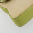 PRADA Shoulder Bag Nylon Beige Silver Auth 194981A-15