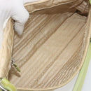 PRADA Shoulder Bag Nylon Beige Silver Auth 194981A-10