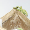 PRADA Shoulder Bag Nylon Beige Silver Auth 194981A-21