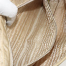 PRADA Shoulder Bag Nylon Beige Silver Auth 194981A-24