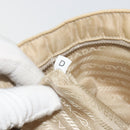 PRADA Shoulder Bag Nylon Beige Silver Auth 194981A-11