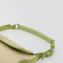 PRADA Shoulder Bag Nylon Beige Silver Auth 194981A-8