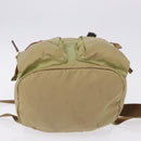 PRADA Backpack Nylon Beige Silver Auth 194982-5