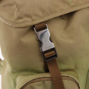 PRADA Backpack Nylon Beige Silver Auth 194982-21