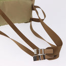 PRADA Backpack Nylon Beige Silver Auth 194982-9