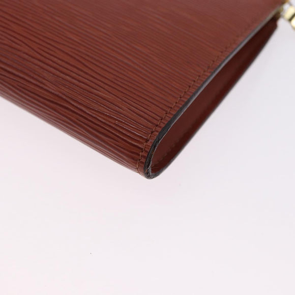 LOUIS VUITTON Epi Pochette Accessoires Accessory Pouch Brown M52983 Auth 194983A