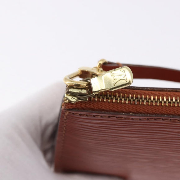 LOUIS VUITTON Epi Pochette Accessoires Accessory Pouch Brown M52983 Auth 194983A
