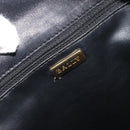 BALLY Chain Shoulder Bag Leather Black Gold Auth 194985A-16