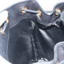 BALLY Chain Shoulder Bag Leather Black Gold Auth 194985A-19