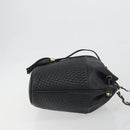 BALLY Chain Shoulder Bag Leather Black Gold Auth 194985A-4