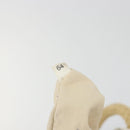Miu Miu Boston Bag Canvas Beige Silver Auth 194986-12