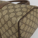 GUCCI GG Supreme Web Sherry Line Boston Bag PVC Beige Gold 40 02 007 Auth 194987-8