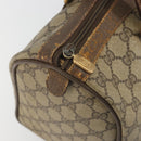 GUCCI GG Supreme Web Sherry Line Boston Bag PVC Beige Gold 40 02 007 Auth 194987-20