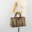 GUCCI GG Supreme Web Sherry Line Boston Bag PVC Beige Gold 40 02 007 Auth 194987-26